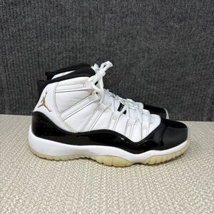Nike Air Jordan 11 Retro Gratitude White Black Gold Womens 7 5.5Y 378038-170